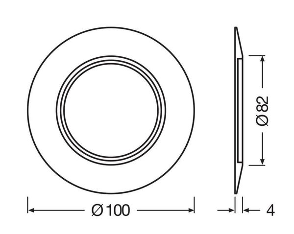 LEDVANCE SPOT RING Verkleinerungsring D100 weiss 4099854136511