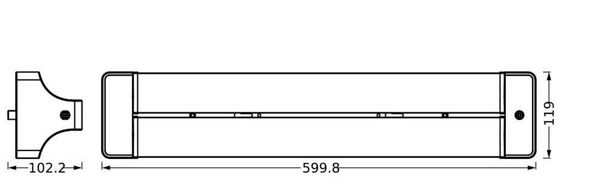 LEDVANCE Office Line Double drehbar 60cm 24W 840 2400lm 4000K neutralweiss 4099854185007