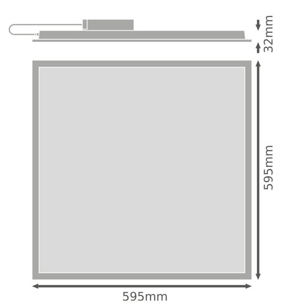 LEDVANCE PANEL ECO HLO 600 UGR<19 40W 865 4640lm 6500K tageslichtweiss 4099854187575
