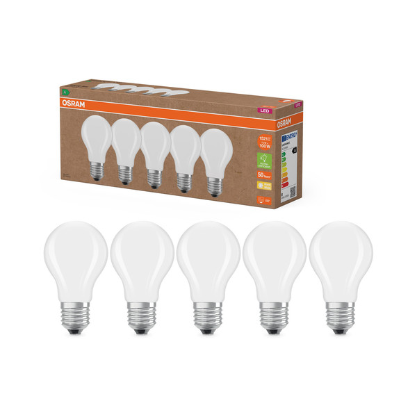 OSRAM LED Leuchtmittel LED LAMPS ENERGY CLASS A ENERGY EFFICIENCY Filament CLASSIC A 7.2W 827 Frosted E27 Warm weiß 4099854297519