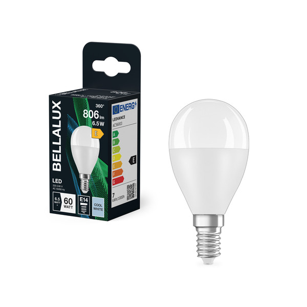 BELLALUX LED Leuchtmittel BELLALUX CLP 7.5W 840 Frosted E14 Neutralweiss 4099854317934