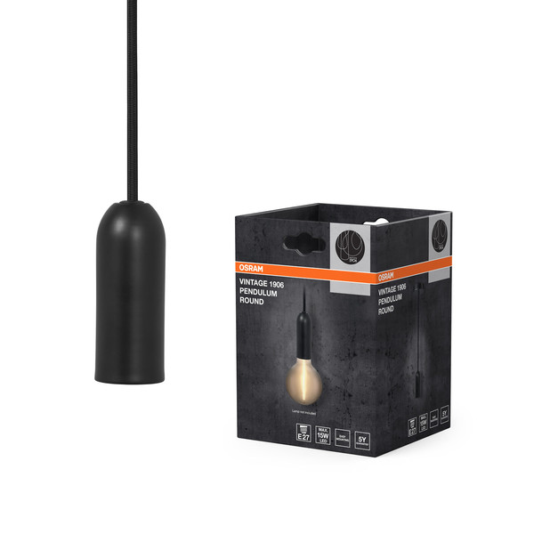 OSRAM Pendelleuchte Vintage 1906 PenduLum Round Black 4099854419515