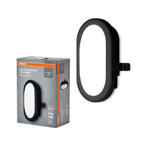 OSRAM LED Feuchtraumleuchte LED BULKHEAD 6W 4000K Black Neutralweiss 4099854428678