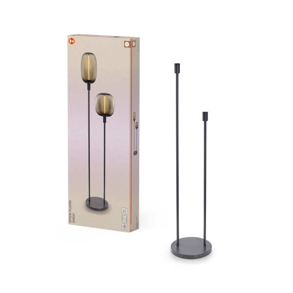 OSRAM Stehleuchte Decor Stick Floor Dark Grey 2XE27 4099854440342