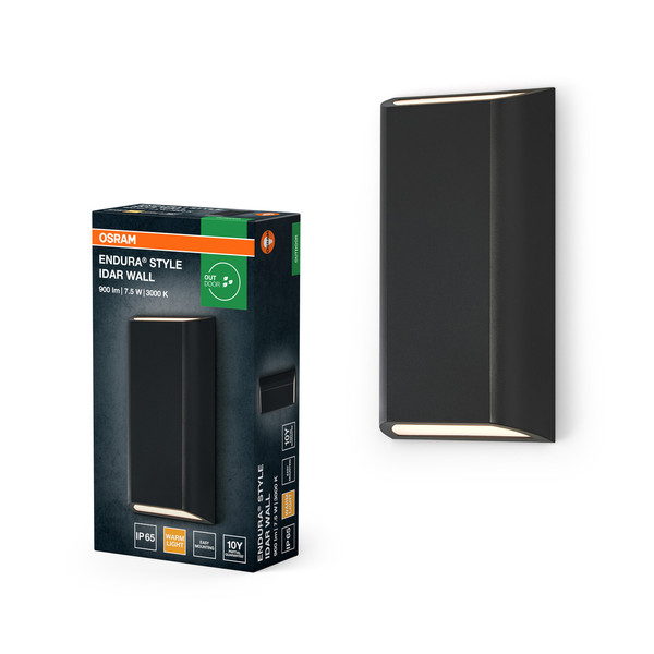 OSRAM LED Aussenleuchte Endura Style IP65 Wall Idar Dark Gray Warm weiß 4099854444470