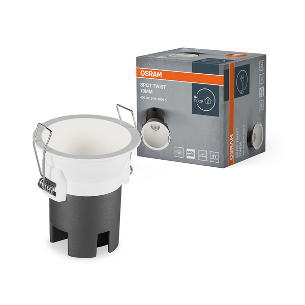 OSRAM LED Deckenleuchte LED SPOT RECESS TWIST PRO 70mm 5W 4000K White White Neutralweiss 4099854446276