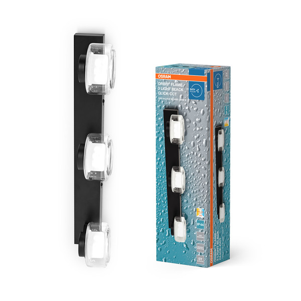 OSRAM LED Deckenleuchte Orbis Flame 3X5.5W Click CCT IP44 Black Warm weiß,Kalt weiß 4099854447884