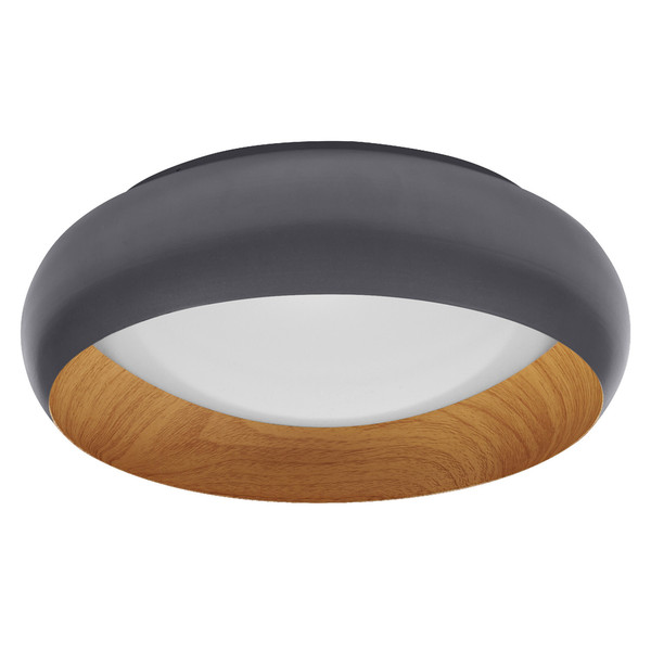 OSRAM LED Deckenleuchte Orbis Livia 300MM 16W 830 Click DIM Gray and Wood Decor Dimmbar Warm weiß 4099854448188