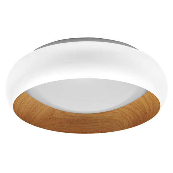 OSRAM LED Deckenleuchte Orbis Livia 300MM 16W 830 Click DIM White and Wood Decor Dimmbar Warm weiß 4099854448201