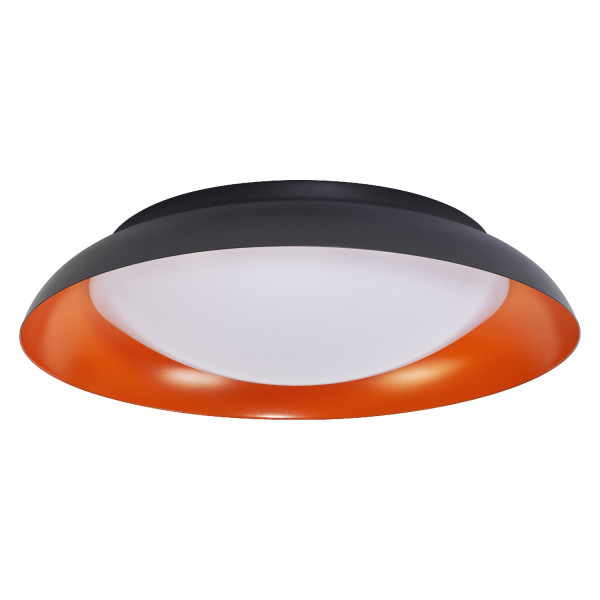 OSRAM LED Deckenleuchte Orbis Plate 430MM 35W 830 Click DIM Black and Orange Dimmbar Warm weiß 4099854449949