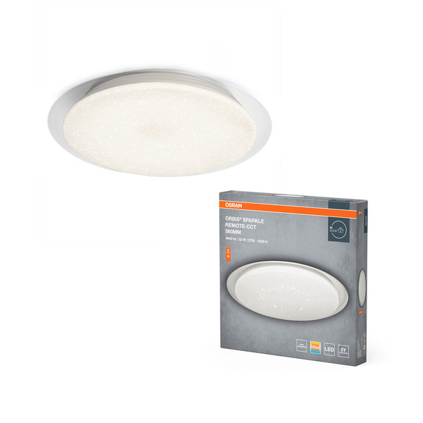 OSRAM LED Decken-Wandleuchte ORBIS Sparkle Remote-CCT 560mm 32W Dimmbar Tunable White 4099854450242