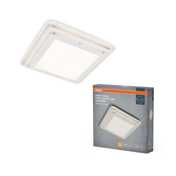 OSRAM LED Deckenleuchte ORBIS SPIRAL LAYERS Square 26W White Warm weiß 4099854450280