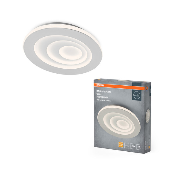 OSRAM LED Deckenleuchte ORBIS SPIRAL OVAL 360mm 27W White Warm weiß 4099854450327