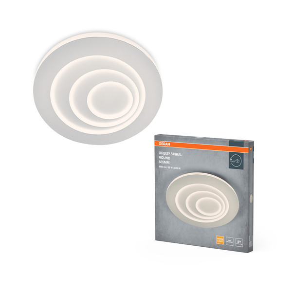 OSRAM LED Deckenleuchte ORBIS SPIRAL ROUND 685mm 63W White Warm weiß 4099854450464