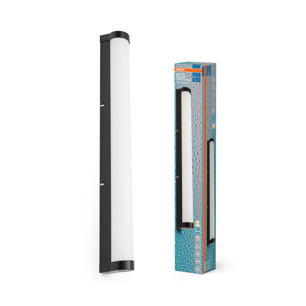 OSRAM LED Deckenleuchte Obris Tube Frost Glass 60CM Click CCT DIM IP44  Black Dimmbar Warm weiß,Kalt weiß 4099854450686