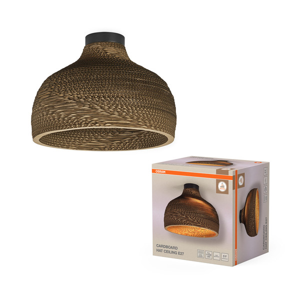 OSRAM Deckenleuchte Decor Cardboard Hat Ceiling E27 Brown 4099854453199