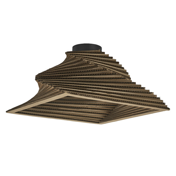 OSRAM Deckenleuchte Decor Cardboard Square Ceiling Turn E27 Brown 4099854453359