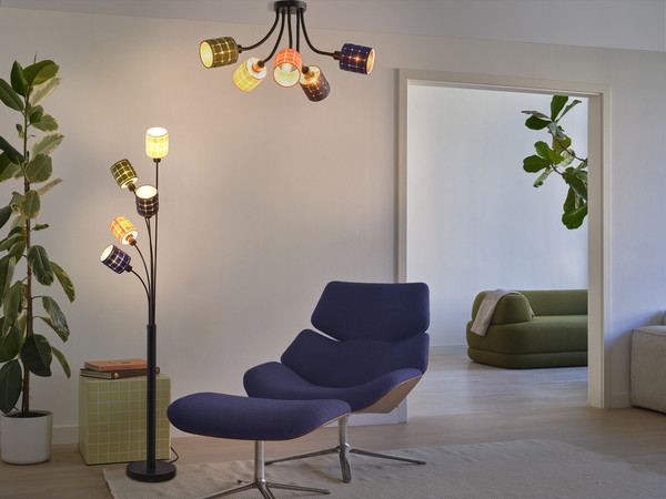 OSRAM Deckenleuchte Decor Felt Weaving Cans Ceiling 5XE14 Multicolor 4099854453670