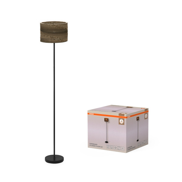 OSRAM Stehleuchte Decor Cardboard Cylinder Floor E27 Brown 4099854453953