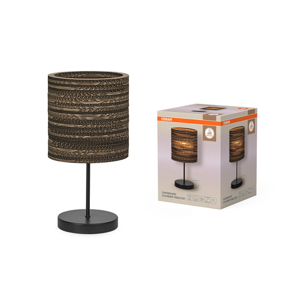 OSRAM Tischleuchte Decor Cardboard Cylinder Table E27 Brown 4099854453991