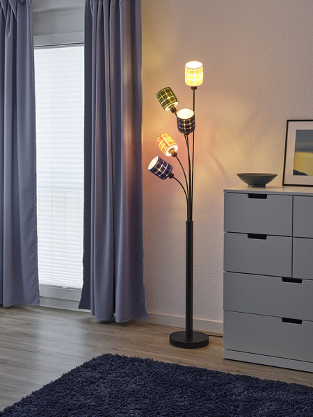 OSRAM Stehleuchte Decor Felt Weaving Cans Floor 5XE14 Multicolor 4099854454349