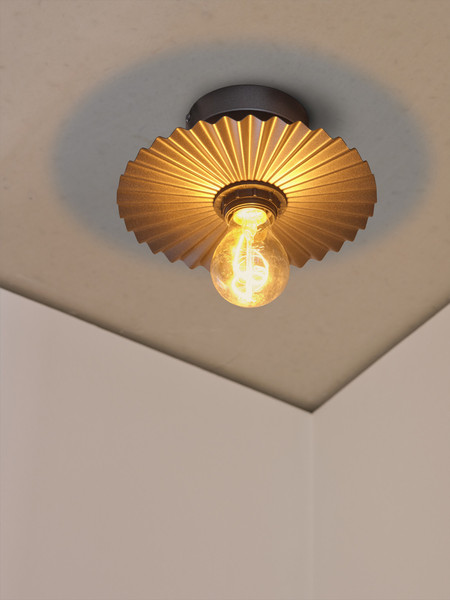 OSRAM Deckenleuchte Decor Plisse Ceiling E27 Dark Grey 4099854454608