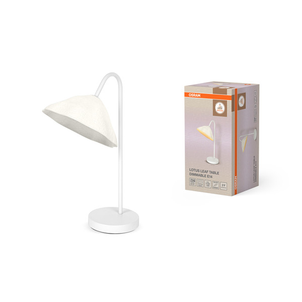 OSRAM Tischleuchte Decor Lotus Leaf Table E14 DIM White Dimmbar 4099854454783