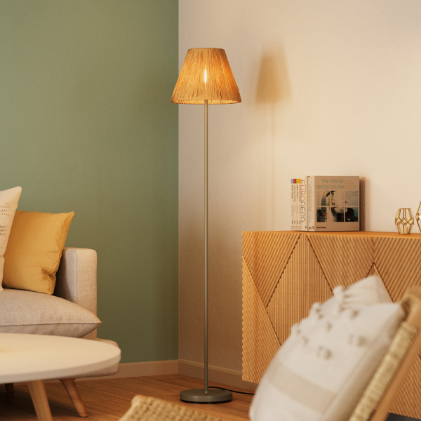 OSRAM Stehleuchte Decor Raffia Floor E27 Green 4099854454943