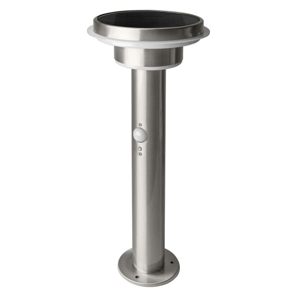 OSRAM LED Aussenleuchte ENDURA STYLE SOLAR DOUBLE CIRCLE 40cm Post Sensor Double Circle 6W Stainless Steel Dimmbar Warm weiß 4099854455469