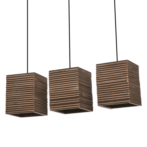 OSRAM Pendelleuchte Decor Cardboard Square Pendant 3XE27 Brown 4099854458927