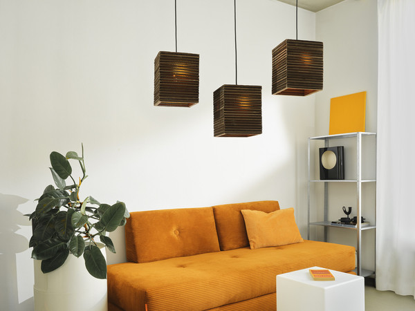OSRAM Pendelleuchte Decor Cardboard Square Pendant 3XE27 Brown 4099854458927