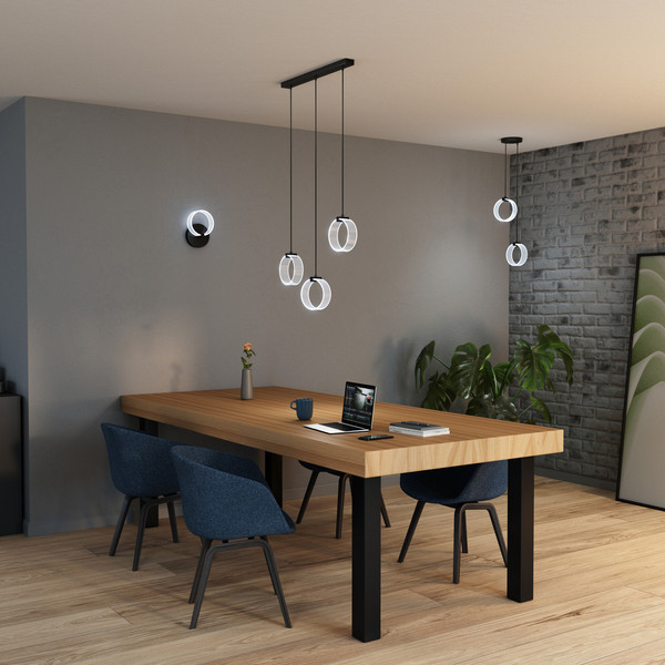OSRAM LED Pendelleuchte Decor Circle 2XPendant PL 14W Click CCT Black Warm weiß,Kalt weiß,Kaltes Tageslicht 4099854459009