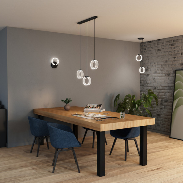 OSRAM LED Pendelleuchte Decor Circle 3XPendant LN 20W Click CCT Black Warm weiß,Kalt weiß,Kaltes Tageslicht 4099854459023