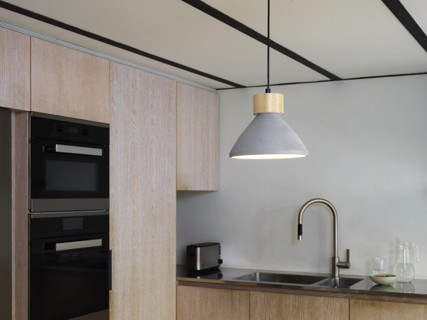 OSRAM Pendelleuchte Decor Concrete Wood Pendant 220 mm E27 Dark Gray 4099854459245