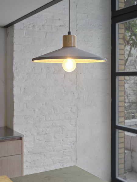 OSRAM Pendelleuchte Decor Concrete Wood Pendant 320 mm E27 Dark Gray 4099854459269