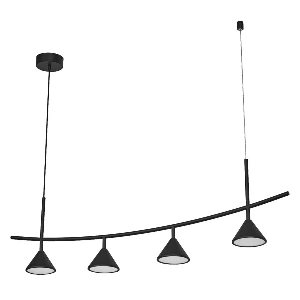 OSRAM LED Pendelleuchte Decor Fuji 4XPendant Linear 16W 930 Black Warm weiß 4099854460456