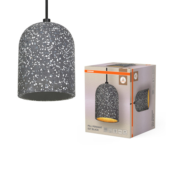 OSRAM Pendelleuchte Decor Pill Pendant 1XE27 Black 4099854460715