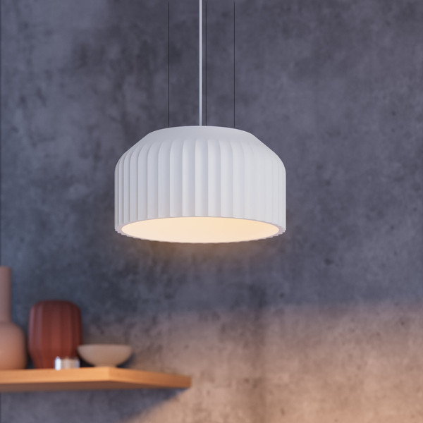 OSRAM Pendelleuchte Decor Plaster Routes Pendant 300 1XE27 White 4099854460913