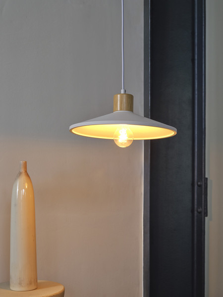 OSRAM Pendelleuchte Decor Plaster Wood Pendant 320 mm E27 White 4099854460999