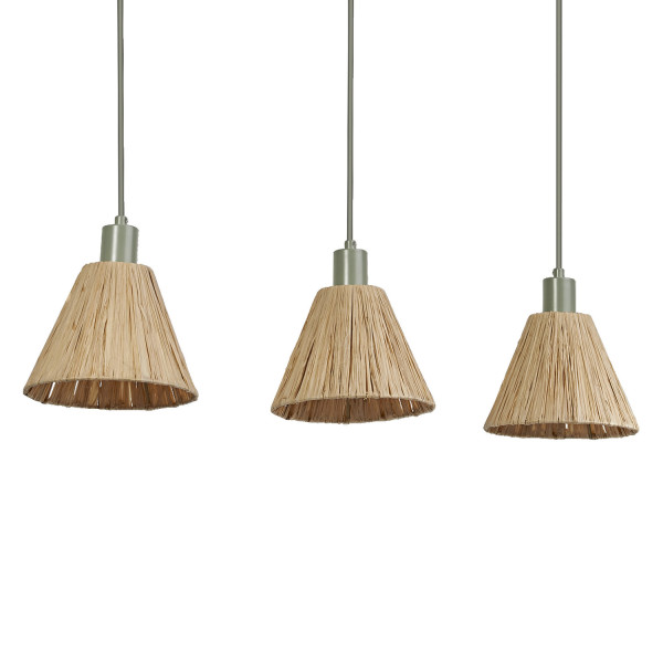 OSRAM Pendelleuchte Decor Raffia Pendant Linear 3XE27 Green 4099854461187