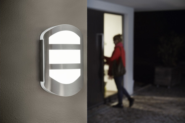 OSRAM LED Aussenleuchte ENDURA STYLE PLATE Wall 12W Stainless Steel Warm weiß 4099854461576