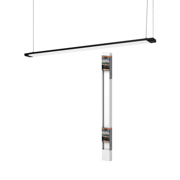 OSRAM LED Pendelleuchte Office line slab 1.2m 40W 840 DIM Black Dimmbar Neutralweiss 4099854464836