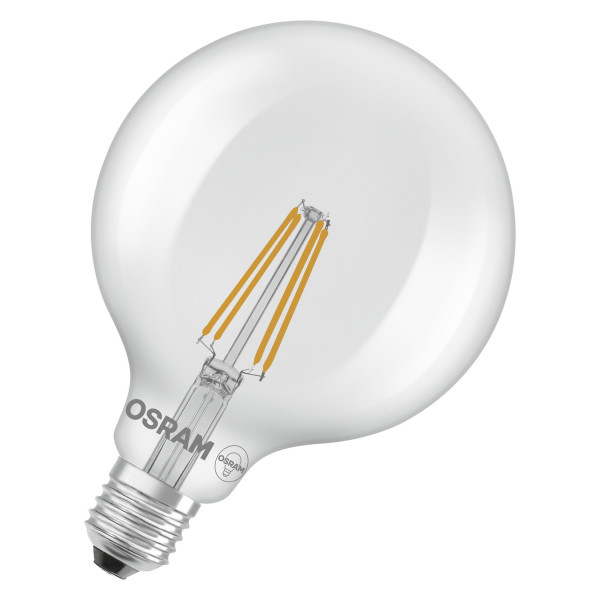 OSRAM LED Leuchtmittel LED Retrofit CLASSIC GLOBE125 5.9W 827 Clear E27 Warm weiß 4099854466618