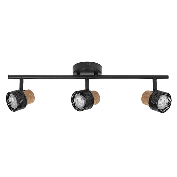 OSRAM LED Deckenleuchte DECOR SPOT CORK BLACK 3x3.4W 927 DIM Dimmbar Warm weiß 4099854470677