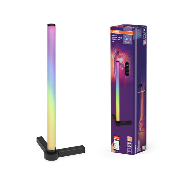 OSRAM LED Tischleuchte SMART WIFI TABLE CORNER Magic RGB Black Remote Control Dimmbar RGB 4099854471759