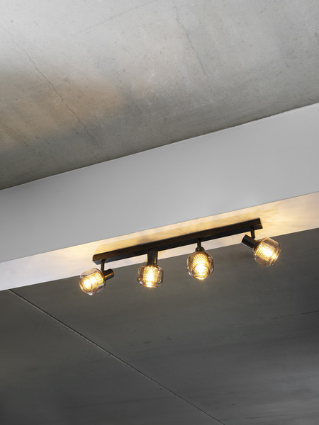 OSRAM LED Deckenleuchte DECOR SPOT FIREFLY 4X2.8W 827 E14 Black Dimmbar Warm weiß 4099854472152