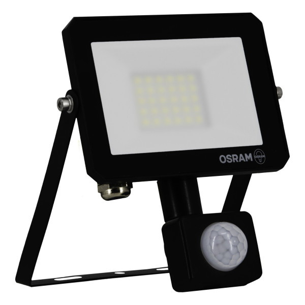 OSRAM LED Aussenleuchte FLOODLIGHT LUX SENSOR 20W 840 BLACK Neutralweiss 4099854489587