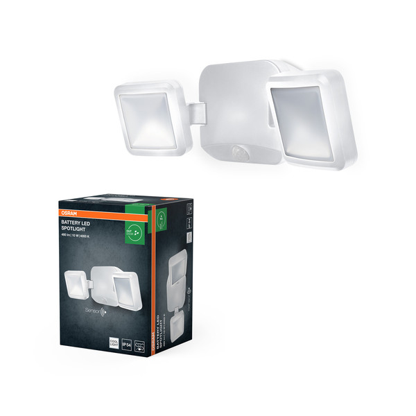 OSRAM LED Aussenleuchte Battery LED Spotlight Double 10W 4000K IP54 White Neutralweiss 4099854497513