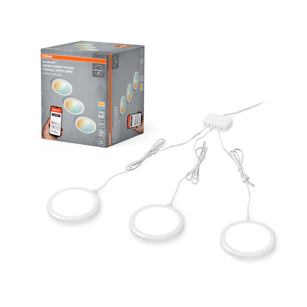 OSRAM LED Unterbauleuchte SMART+ UNDERCABINET ROUND TUNABLE WHITE 83mm TW Dimmbar Tunable White 4099854507519