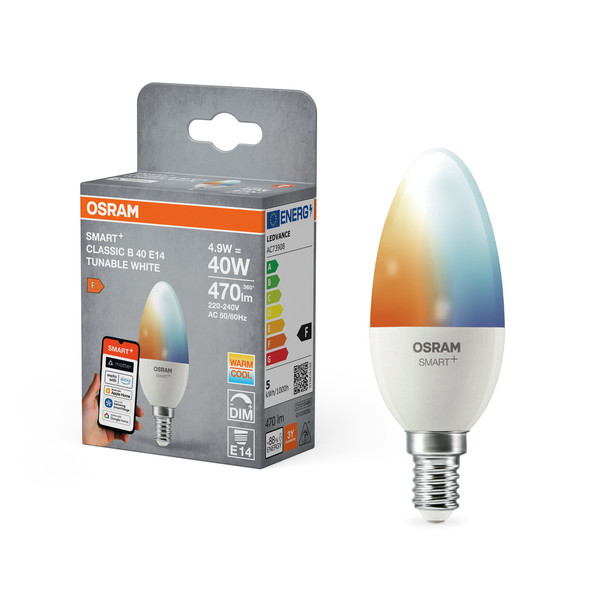 OSRAM LED Leuchtmittel SMART+ MATTER CLASSIC shapes Tunable white 4.9W 827...865 TW E14 Dimmbar Tunable White 4099854529924